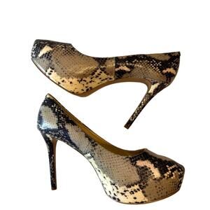 JESSICA SIMPSON SNAKE PRINT DESIGN PARISAH 4 inch HIGH HEELS Size 10 Platform